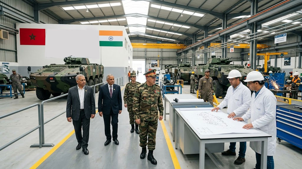 General Berrid Besuch Tata Werk Berrechid Panzerproduktion